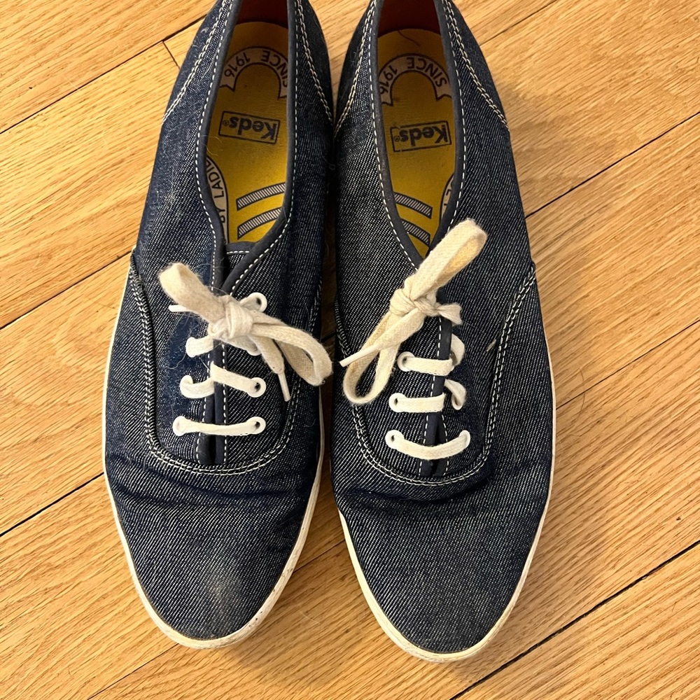 Keds Blue and White Canvas Sneakers